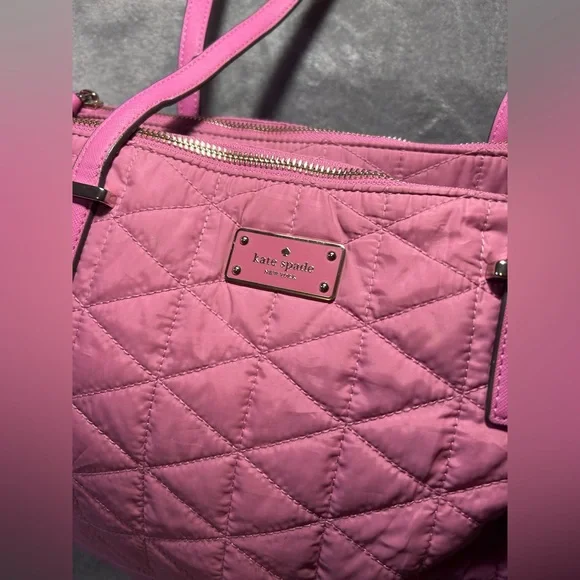 Kate Spade Wilson Road Quilted Talya Tote Bag in Ruffled Pansy Pink - Picture 4 of 14